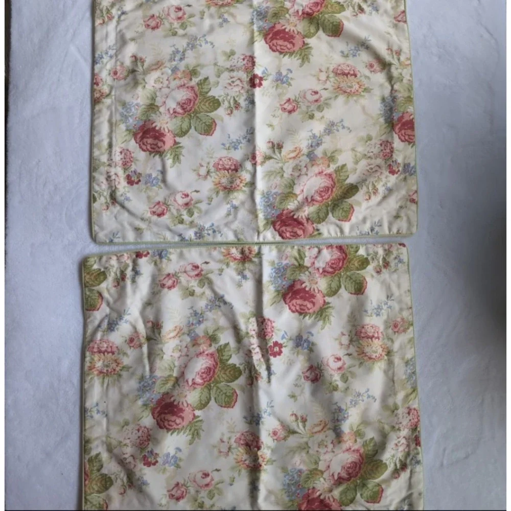 Ralph Lauren Chaps Constance Garden Queen Set Comforter 2 Shams Floral Vintage